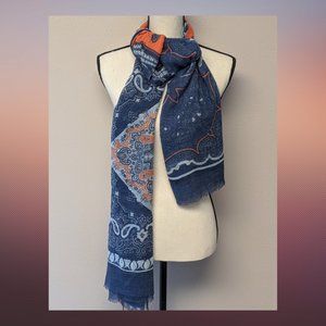 Womens Red Blue Paisley Trio Wrap VINCE CAMUTO